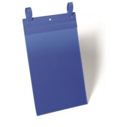 Plastficka 50 st/fp med fästband Durable Blå A4S