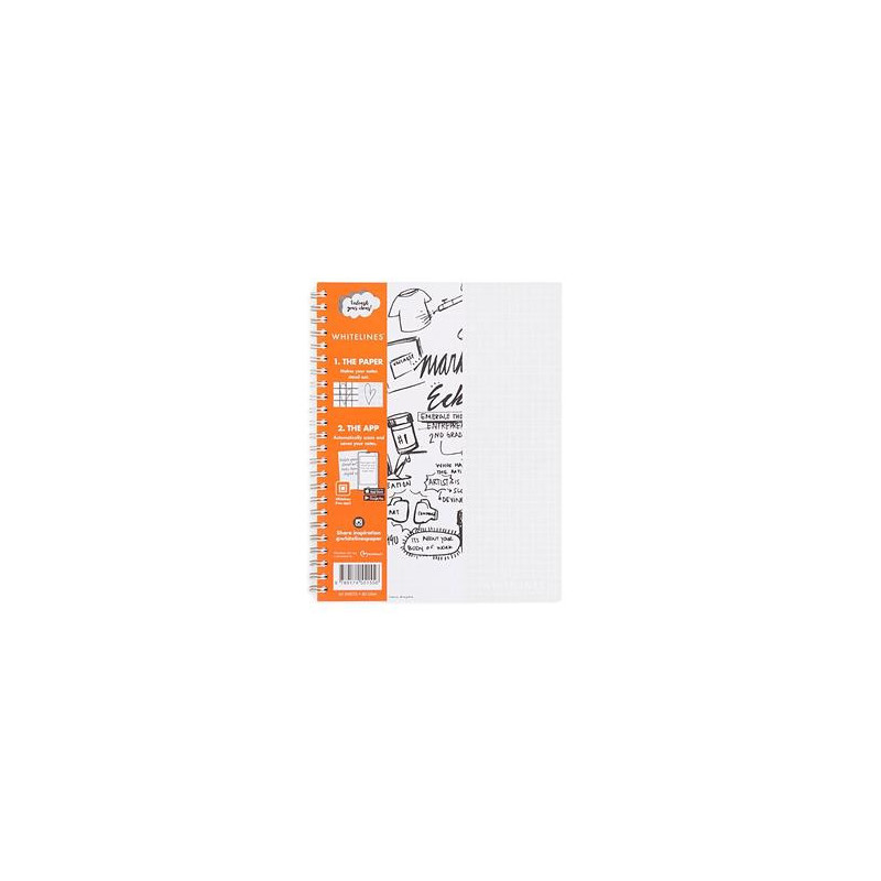 Kollegieblock 6/fp WhiteLines Rutat 60 Blad A5 70g