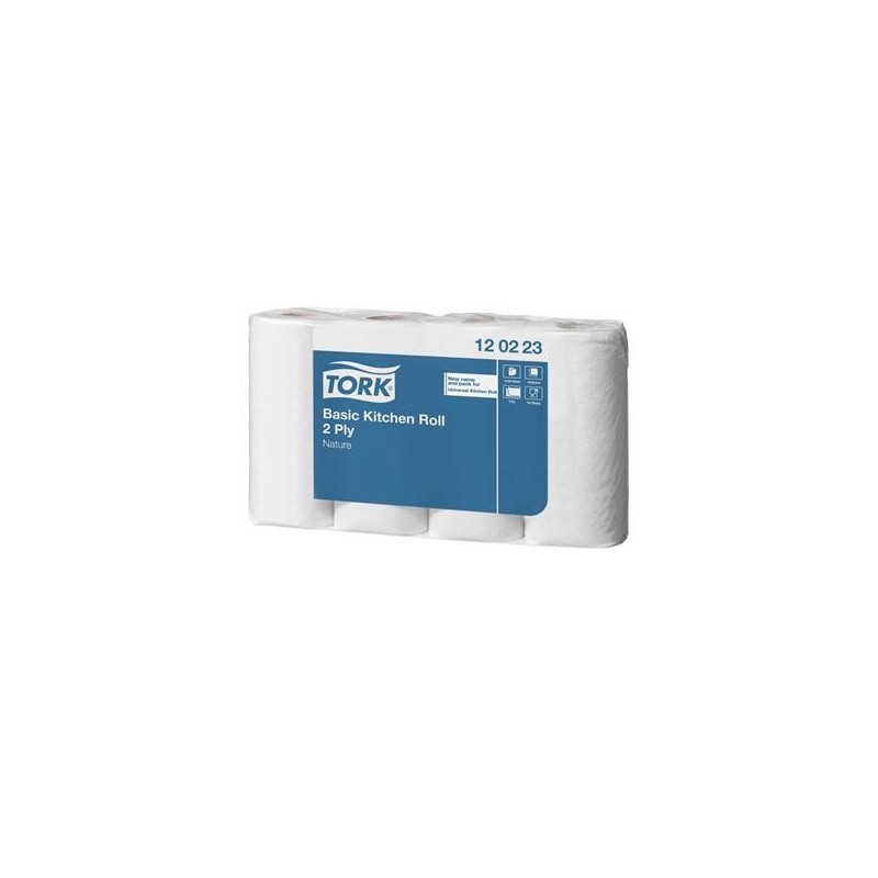 Hushållspapper Tork Universal Basic 2-lg ofärgad 26m 32 rlr/bal