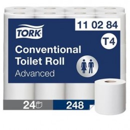 Toalettpapper Tork T4 Advanced 2-lg Vit 35m 24 rlr/bal