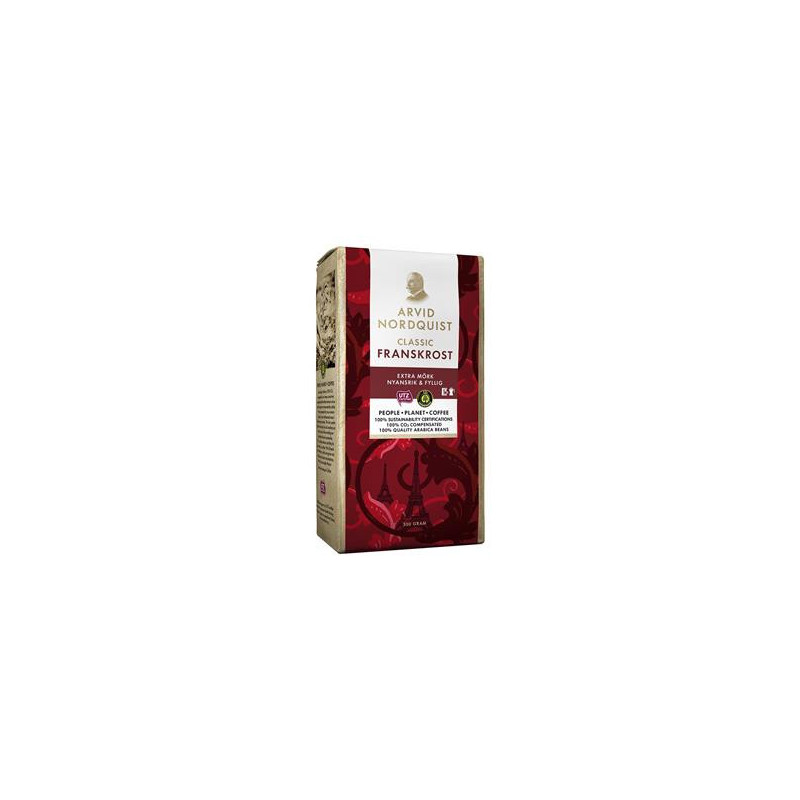 Kaffe Arvid Nordquist 12/flak Franskrost Brygg 500g