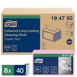 Rengöringsduk Tork W8 röd...