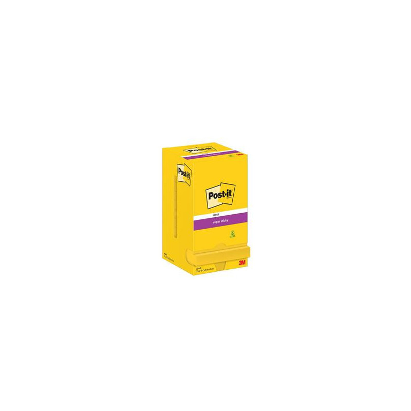 Notisar Post-it Super Sticky 12 st/fp Klargul 76x76mm