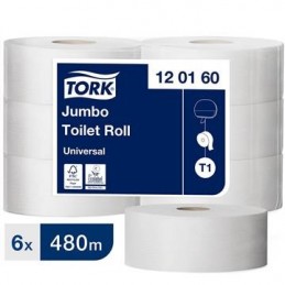 Toalettpapper Tork T1 Jumbo Universal 6 rlr/fp 1-lg Natur 480m