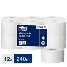 Toalettpapper Tork T2 Mini Universal 12 rlr/fp 1-lg Natur 240m