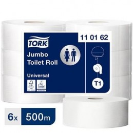 Toalettpapper Tork T1 Jumbo Universal 6 rlr/fp 1-lg Vit 500m