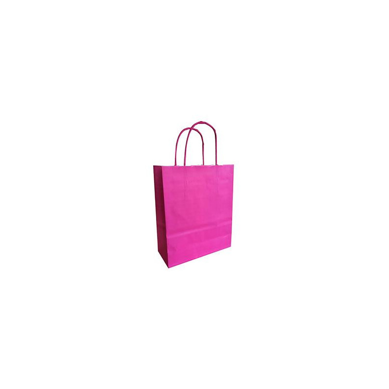 Bärkasse Papp Tvinn 250/krt Handtag Rosa 220x100x310mm