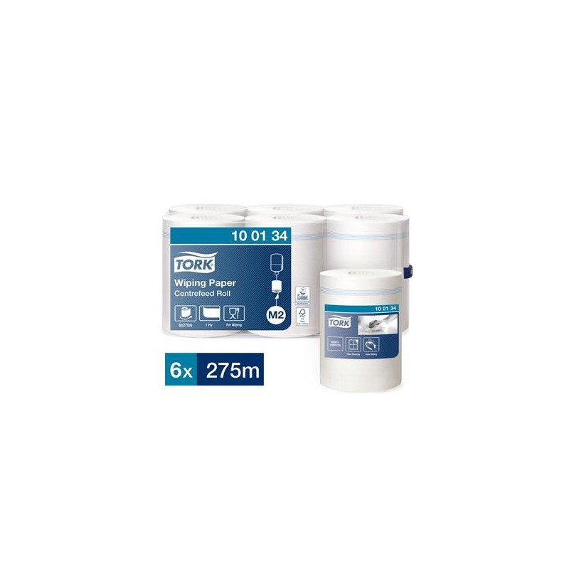 Torkrulle 6/fp Tork M2 Advanced 1-lag vit 245mm x 275m