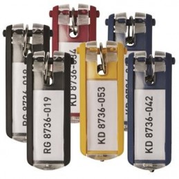 Nyckelbrickor Durable Key Clip sorterade färger 6 st/fp 12 fp/krt