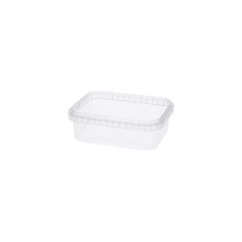 Plastbägare 180/fp Med Tätt Lock Rekt. Klar 192x129x60mm 1000ml
