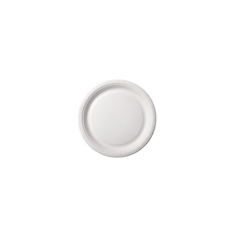 Papperstallrik 100 st/fp flat obelagd träfiber vit 22cm 4 fp/krt