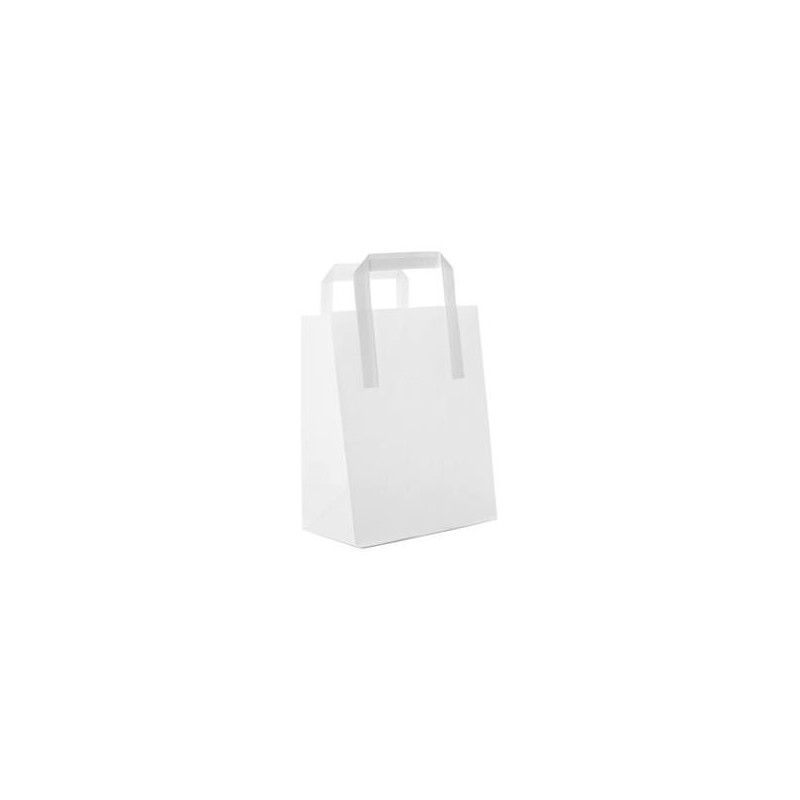 Bärkasse Papp 400/krt Platta Handtag Vit 180x90x220mm 3L