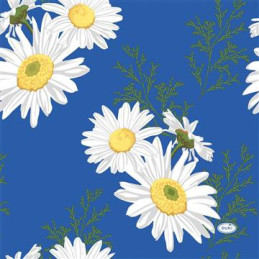 Servett 20/fp Duni 3-lag Daisy Blue 33x33cm