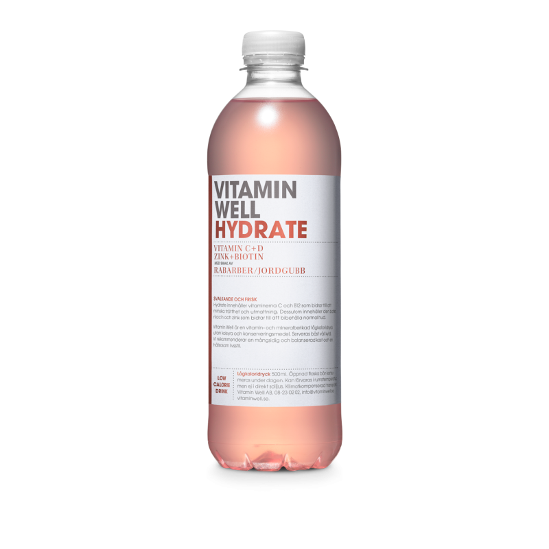 Energidryck Vitamin Well Hydrate 33 cl inkl. pant 12 flaska/flak