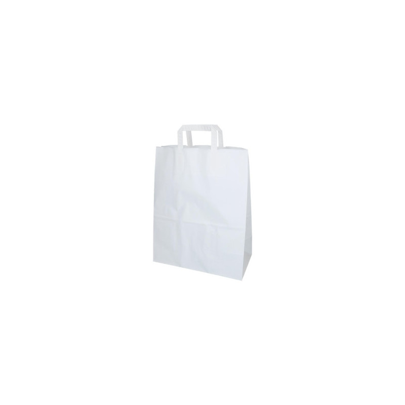 Papperskasse 200 st/krt Platta Handtag Vit 320x170x400mm 26L