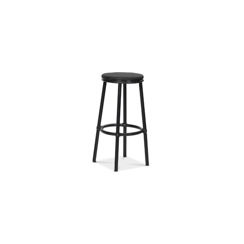 Barpall Grasse Textline Svart