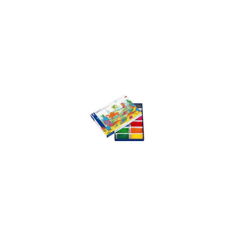 Tuschpenna Staedtler Noris 340 Jumbo 12 färger 144 st/fp