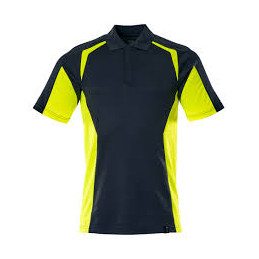 Pikétröja Mascot 22083-771 Mörk Marin/Varselgul 2XL
