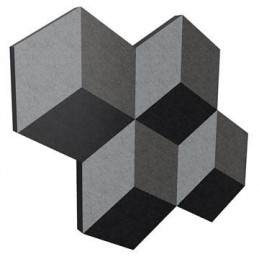 Ljudabsorbent Cubism Svart (frakt deb. separat)
