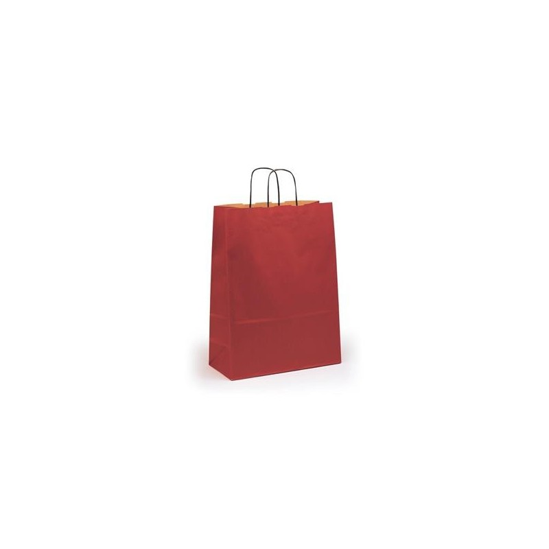 Bärkasse Papp Tvinn 150/krt Handtag Röd 320x140x420mm