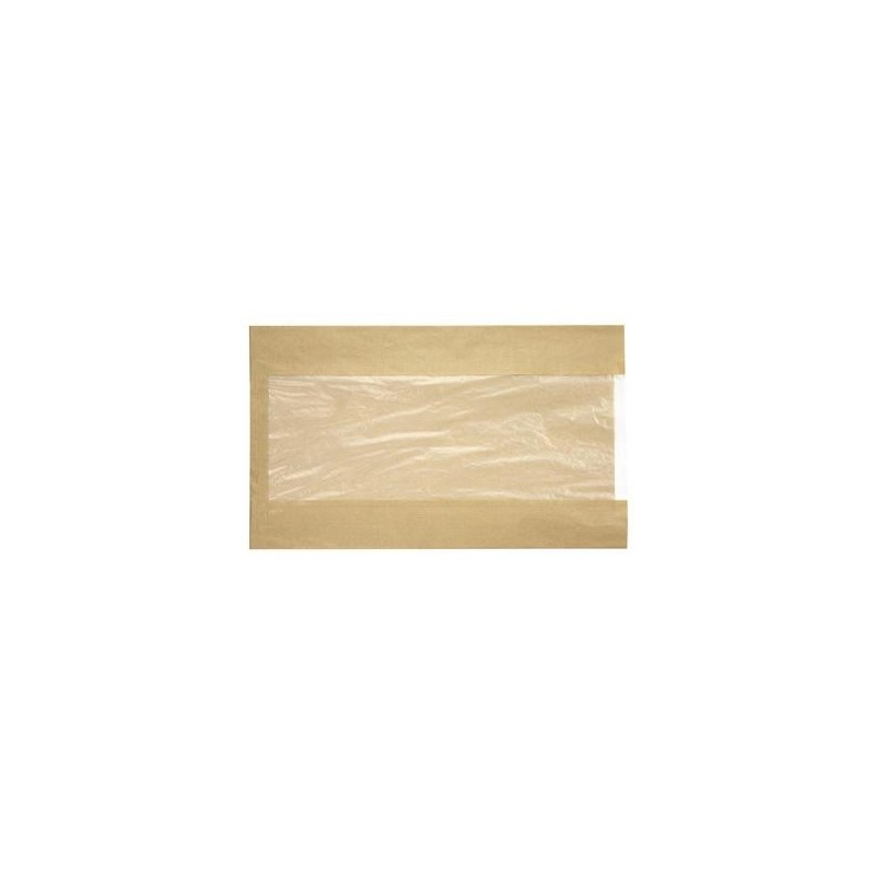 Papperspåse 500/fp Plan Med Fönster Brun 270x75x450mm 5kg