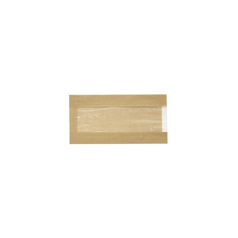 Papperspåse 1000/fp Med Fönster Brun 150/70x290mm