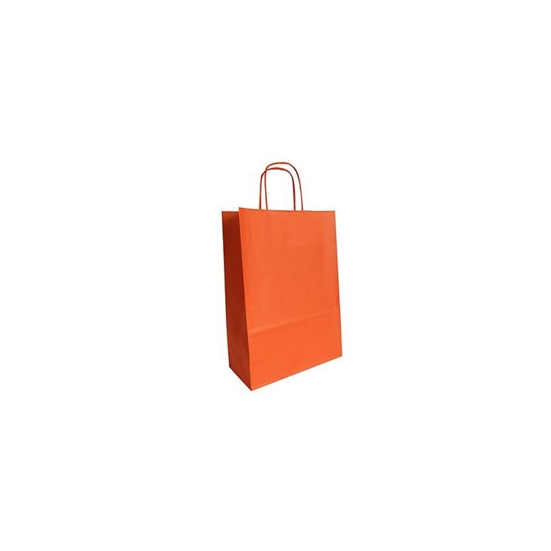 Bärkasse Papp Tvinn 300/krt Handtag Orange 180x80x220mm