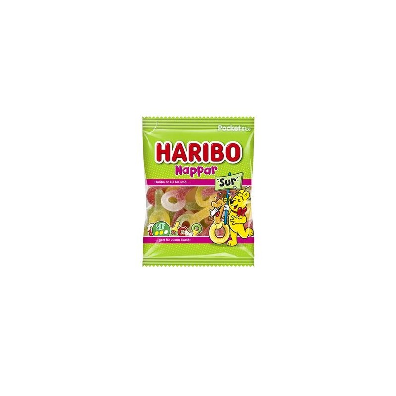 Godis Haribo Nappar sur 80g