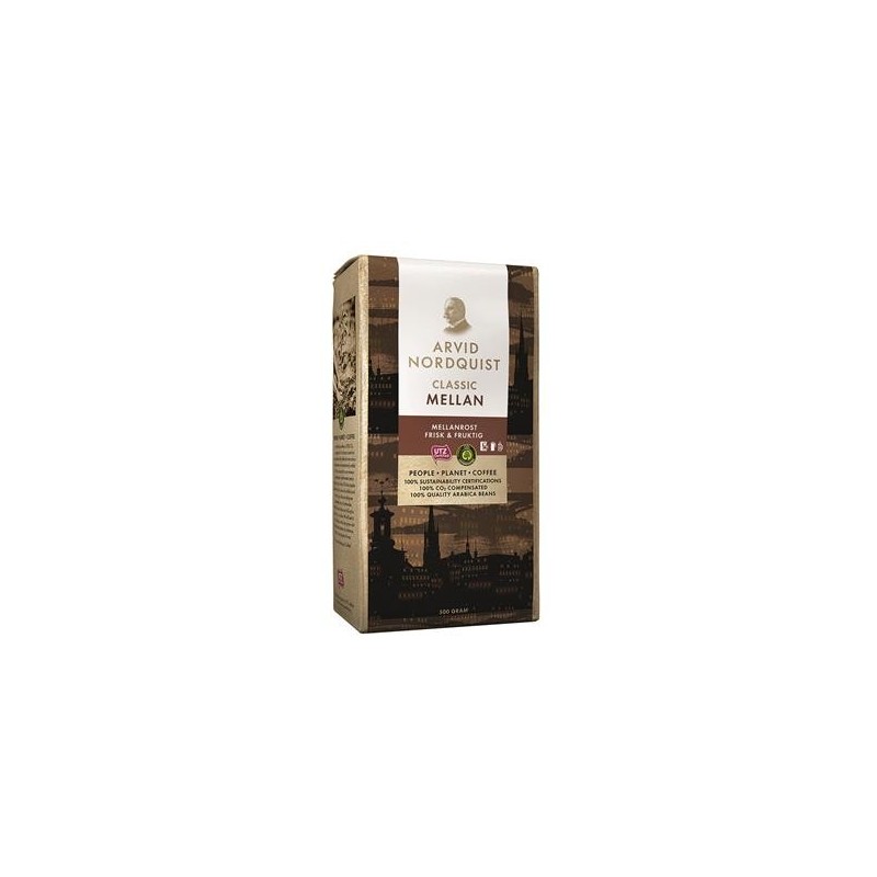 Kaffe Arvid Nordquist 12/flak Mellanrost Brygg 500g 12 pkt/flak